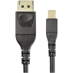 StarTech.com 6.6ft Mini DisplayPort (mDP) to DisplayPort (DP) Cable Adapter, 8K 60Hz Audio/Video Cord, M/M, Black (DP14MDPMM2MB)