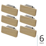iDESIGN Small Wood Storage Bin Clips, 6/Pack (29118M6)