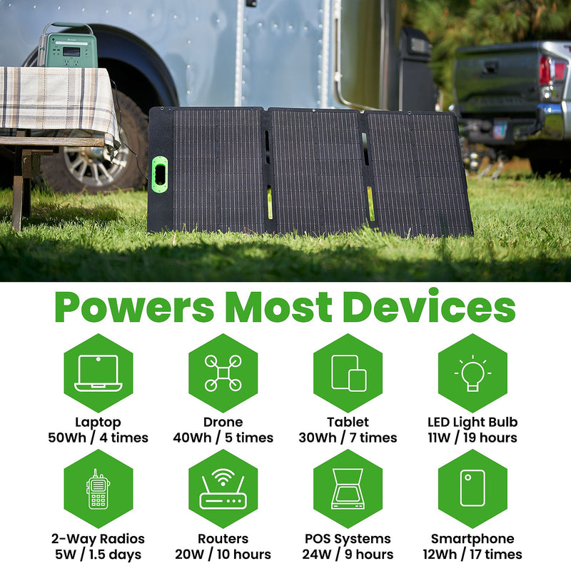 Yoshino K3SP11 8-Port Solid-State Solar Generator 241Wh, 330W with 1-Piece Solar Panel (100W) Emergency Power, Pure Sine Wave