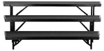 NPS 3-Level Tapered Standing Choral Riser, 54"W x 60”-72”L x 24"H, Black Carpet (RT3LC10)