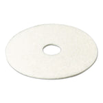 Low-Speed Super Polishing Floor Pads 4100, 27" Diameter, White, 5/carton