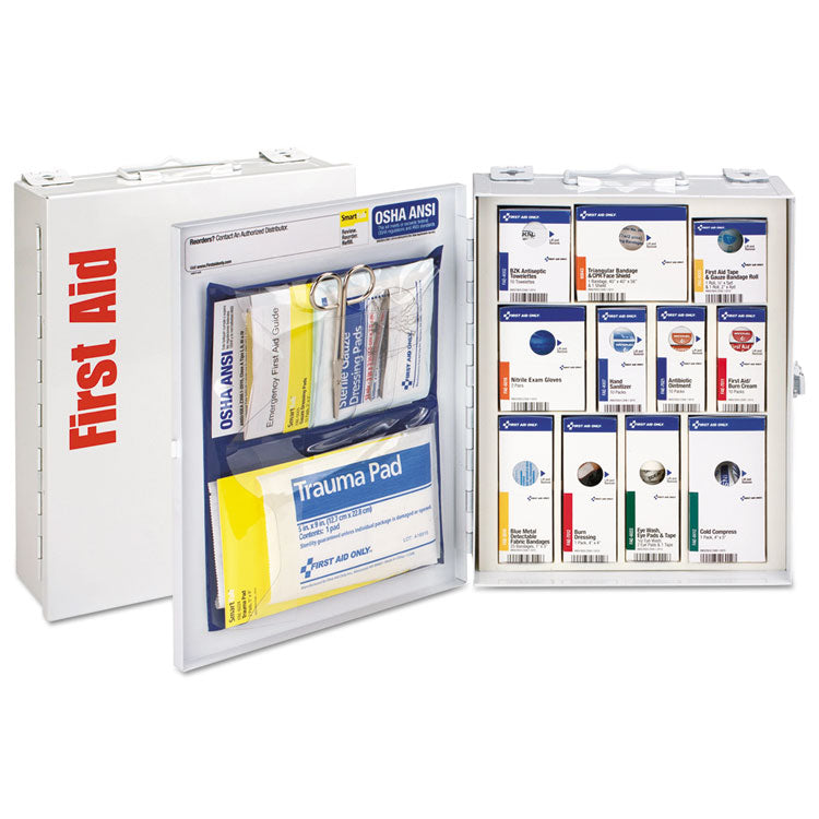SmartCompliance Food Service Cabinet Without Medication, 25 People, 94 Pieces, Metal Case