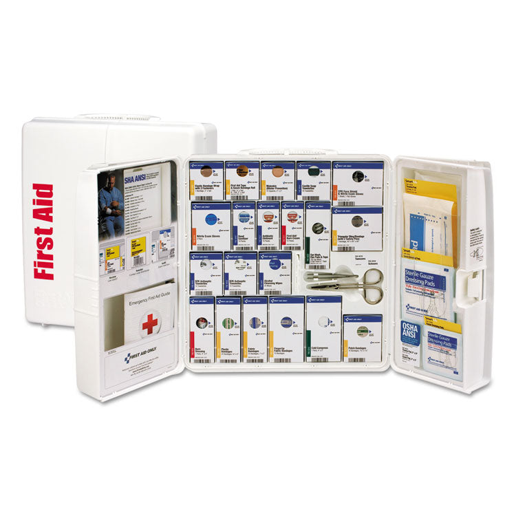 SmartCompliance General Business First Aid Station, 50 People, 202 Pieces, Plastic Case