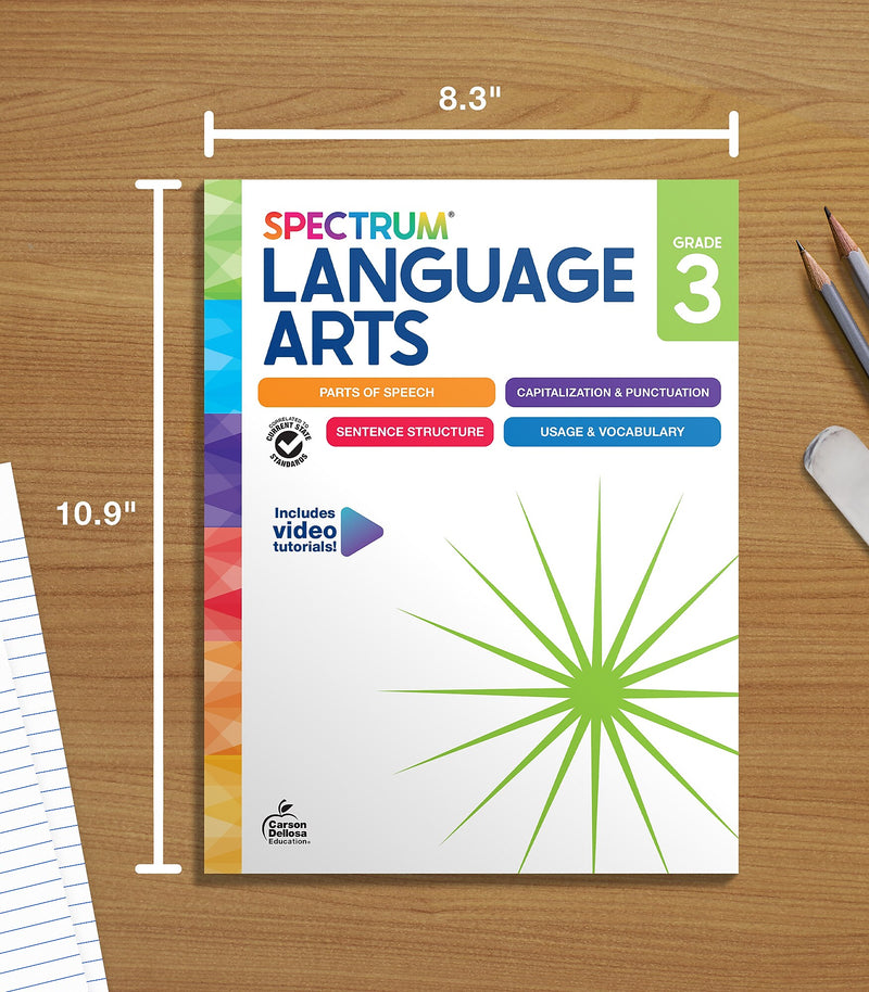 Carson-Dellosa Spectrum Language Arts Workbook, Grade 3