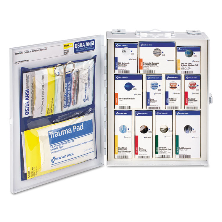 SmartCompliance Food Service Cabinet Without Medication, 25 People, 94 Pieces, Metal Case