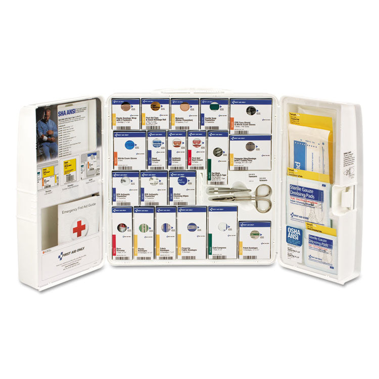 SmartCompliance General Business First Aid Station, 50 People, 202 Pieces, Plastic Case