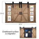 Excello Global Products Rustic Wood Chalkboard with Four 4"x6" Hideaway Photos (EGP-HD-0148)