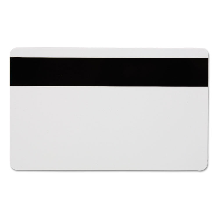 Sicurix Blank Id Card With Magnetic Strip, 2 1/8 X 3 3/8, White, 100/pack