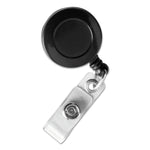 Id Slide-Style Belt Clip Card Reels, 30" Extension, Black, 25/pack