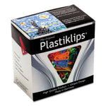 Plastiklips Paper Clips, Small, Smooth, Assorted Colors, 1,000/Box