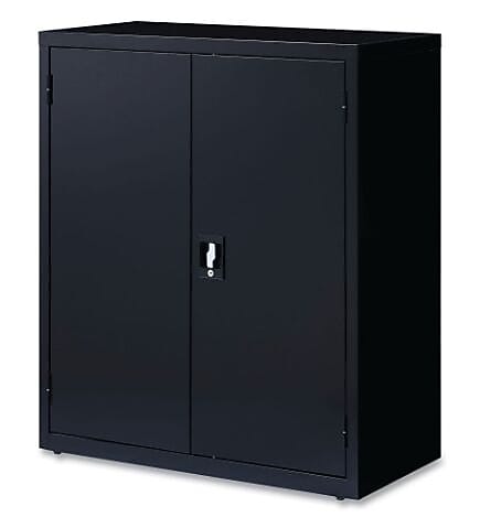OIF 42"H Steel Storage Cabinet with 3 Shelves, Black (CM4218BK)
