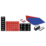 Gridded Magnetic Steel Dry Erase Project Planning Board, 1" x 2" Cells, 36" x 24", White Surface, Satin Aluminum Frame