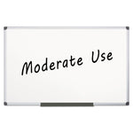 Value Melamine Dry Erase Board, 48" x 96", White Surface, Satin Aluminum Frame