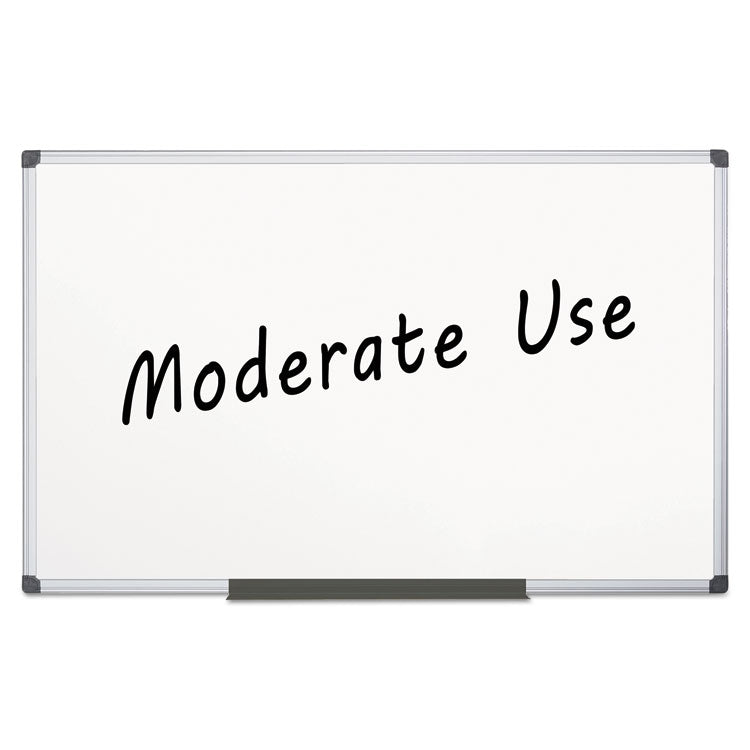 Value Melamine Dry Erase Board, 48" x 96", White Surface, Satin Aluminum Frame