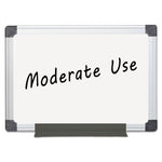 Value Melamine Dry Erase Board, 24" x 36", White Surface, Satin Aluminum Frame