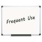 Value Lacquered Steel Magnetic Dry Erase Board, 48" x 36", White Surface, Satin Aluminum Frame