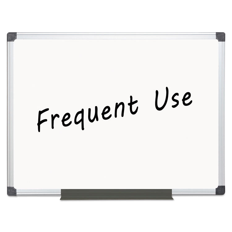 Value Lacquered Steel Magnetic Dry Erase Board, 48" x 36", White Surface, Satin Aluminum Frame