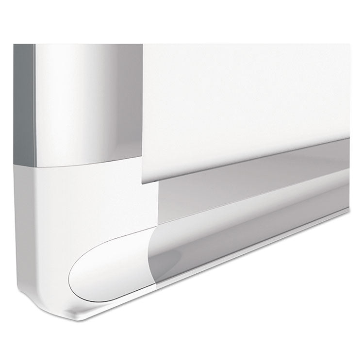 Ruled Magnetic Steel Dry Erase Planning Board, 72" x 48", White Surface, Satin Aluminum Frame