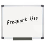 Value Lacquered Steel Magnetic Dry Erase Board, 24" x 36", White Surface, Satin Aluminum Frame