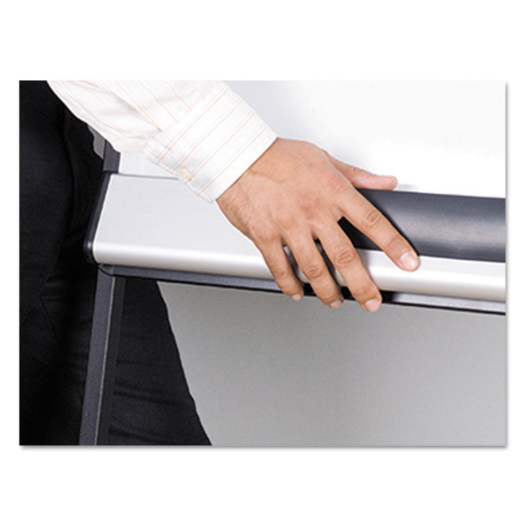 Tripod Extension Bar Magnetic Gold Ultra Dry Erase Easel, 30" x 36", White Surface, Black/Satin Aluminum Frame