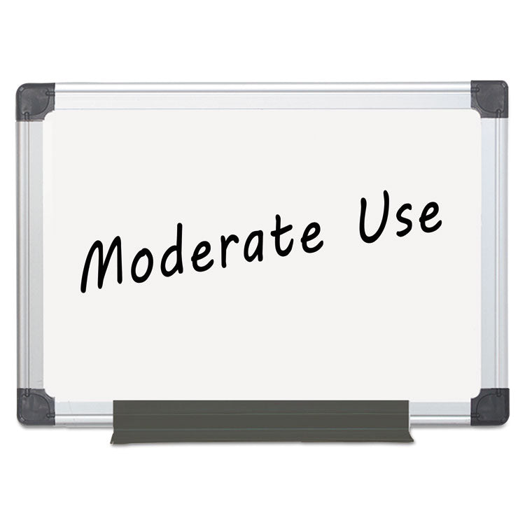 Value Melamine Dry Erase Board, 18" x 24", White Surface, Satin Aluminum Frame