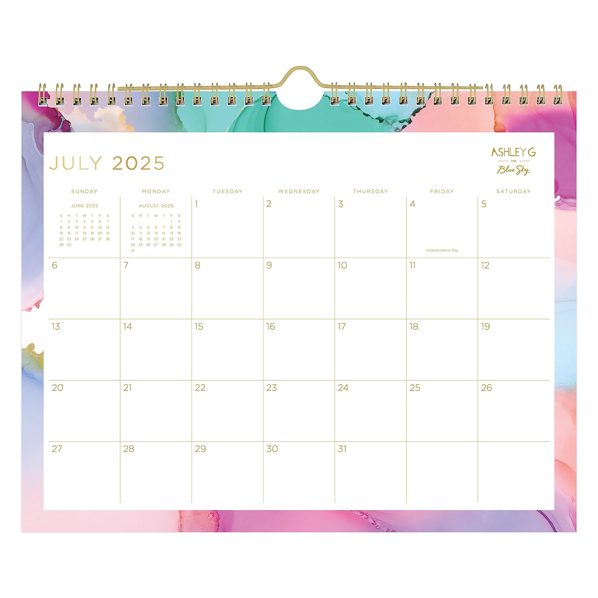 2025-2026 Blue Sky Ashley G 11" x 8.75" Academic Monthly Desk Pad Calendar (150160-A26)