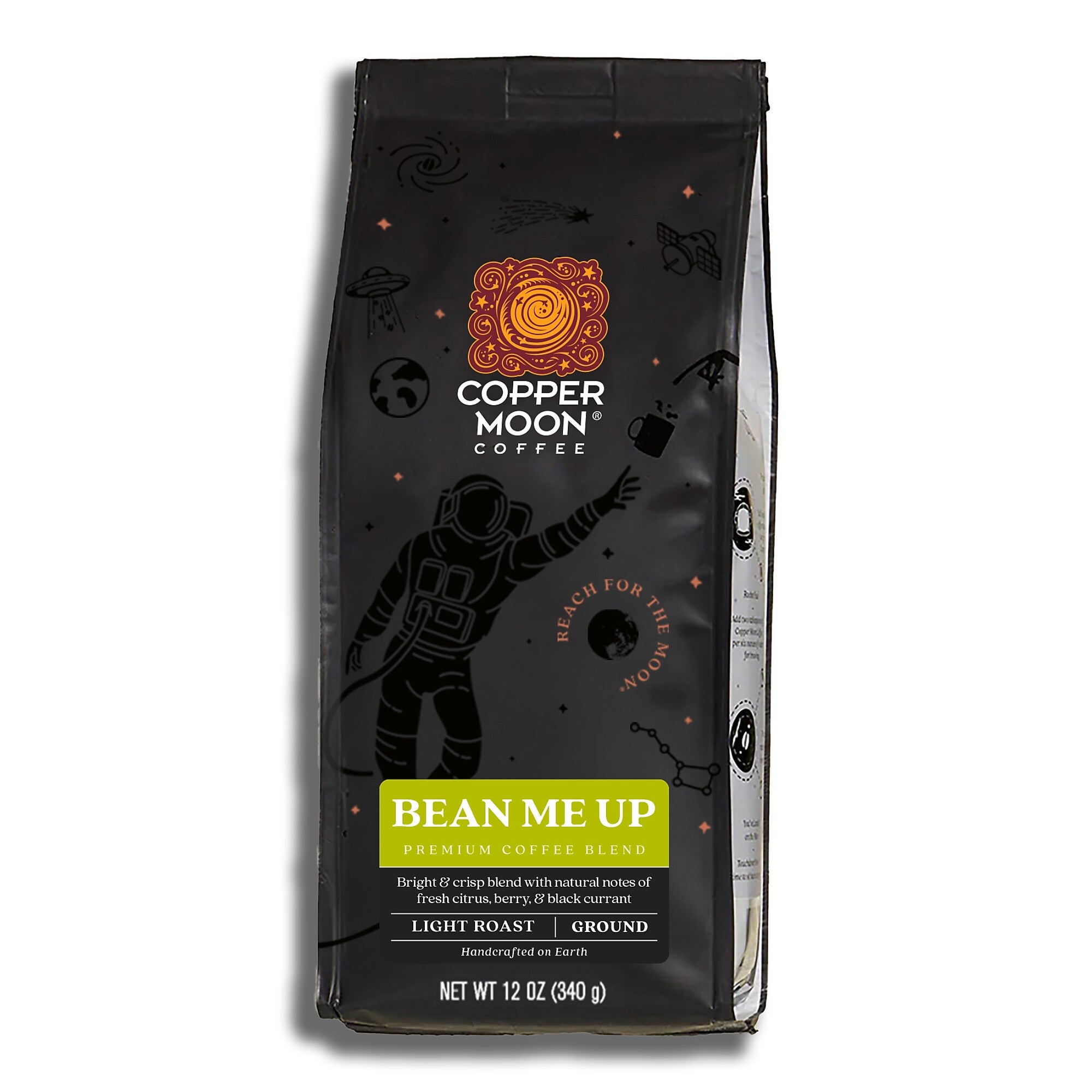 Copper Moon Bean Me Up Ground Coffee, Light Roast, 12 oz. (205333)