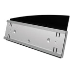 Interior Image Anti-Glare Sign Holder, Landscape, 8.5" x 2" Insert, Black/Silver