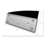 Interior Image Anti-Glare Sign Holder, Landscape, 8.5" x 2" Insert, Black/Silver