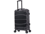 DUKAP Sense 24" Hardside Suitcase, 4-Wheeled Spinner, TSA Checkpoint Friendly, Black (DKSEN00M-BLK)