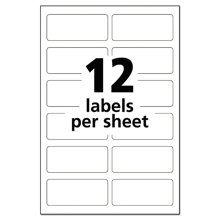 Durable Permanent Multi-Surface Id Labels, Inkjet/laser Printers, 0.75 X 1.75, White, 12/sheet, 10 Sheets/pack