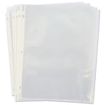 Standard Sheet Protectors, Light-Duty, Side: 3-Hole Punched, Top Load 8.5 x 11 Insert, Clear Front, 100/Box