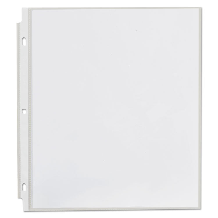 Standard Sheet Protectors, Light-Duty, Side: 3-Hole Punched, Top Load 8.5 x 11 Insert, Nonglare Clear Front, 200/Box