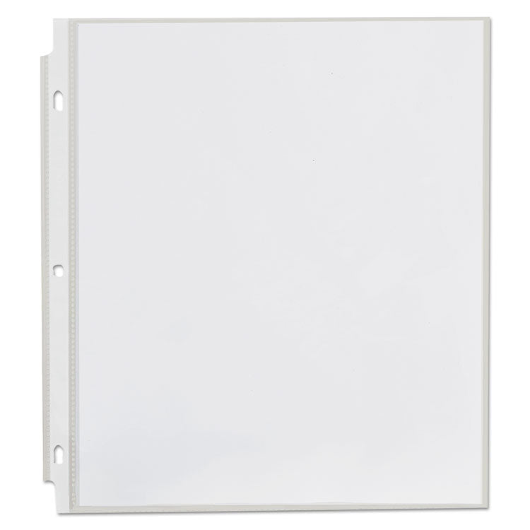 Deluxe Heavyweight Sheet Protector, Side: 3-Hole Punched, Top Load 8.5 x 11 Insert, Nonglare Clear Front, 50/Pack