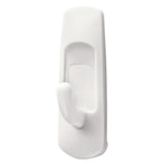 General Purpose Hooks, Small, Plastic, White, 1 lb Capacity, 24 Hooks and 28 Strips/Pack