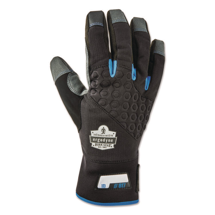 Proflex 817 Reinforced Thermal Utility Gloves, EN388: 3423X, Large, Black, Pair