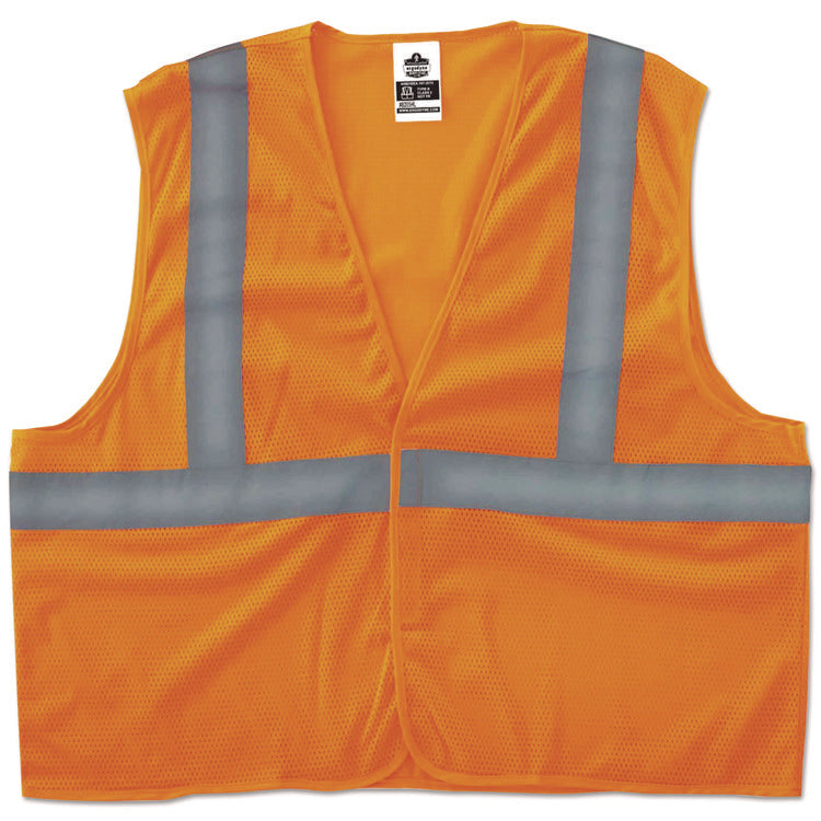 GloWear 8205HL Type R Class 2 Super Econo Mesh Vest, 4X-Large to 5X-Large, Orange