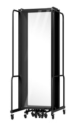 National Public Seating Robo Series 11-Panel Folding Mobile Room Divider, 72"H x 256"W, Clear Acrylic (RDB6-11CA)