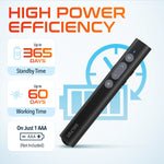 Delton Purely LP21 2.4GHz Wireless Presentation Remote with Laser Pointer, Black (DLP21)