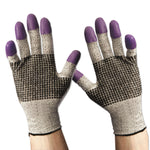 G60 PURPLE NITRILE* Cut-Resistant Gloves, EN388: 4340, 7.87" Long, Small (Size 7), Black/White, 12 Pairs/Carton