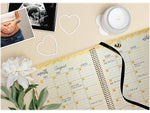 Global Printed Products Mommy to BEE 10.5" x 11.5" Weekly & Monthly Pregnancy Planner, Hardsided Cover, Beige/Black (GPP-0108)