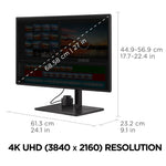 ViewSonic ColorPro 27" 4K Ultra HD 60 Hz LED Monitor, Black (VP2786-4K)