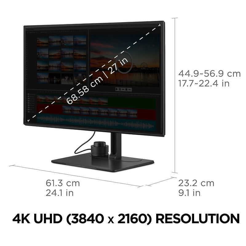 ViewSonic ColorPro 27" 4K Ultra HD 60 Hz LED Monitor, Black (VP2786-4K)
