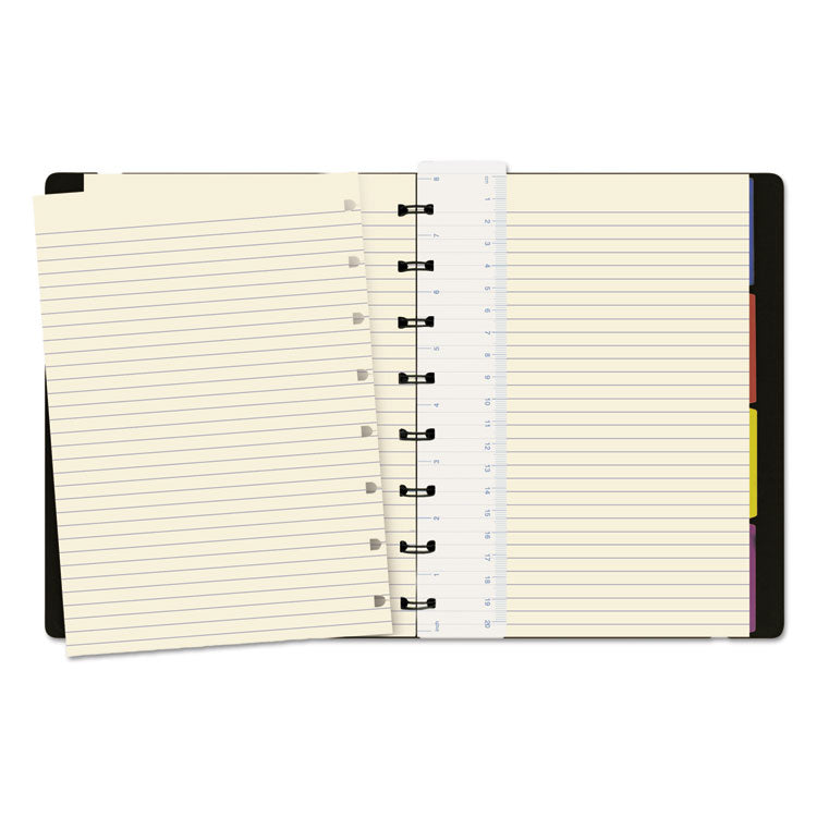 Notebook, 1-Subject, Medium/College Rule, Black Cover, (112) 8.25 x 5.81 Sheets