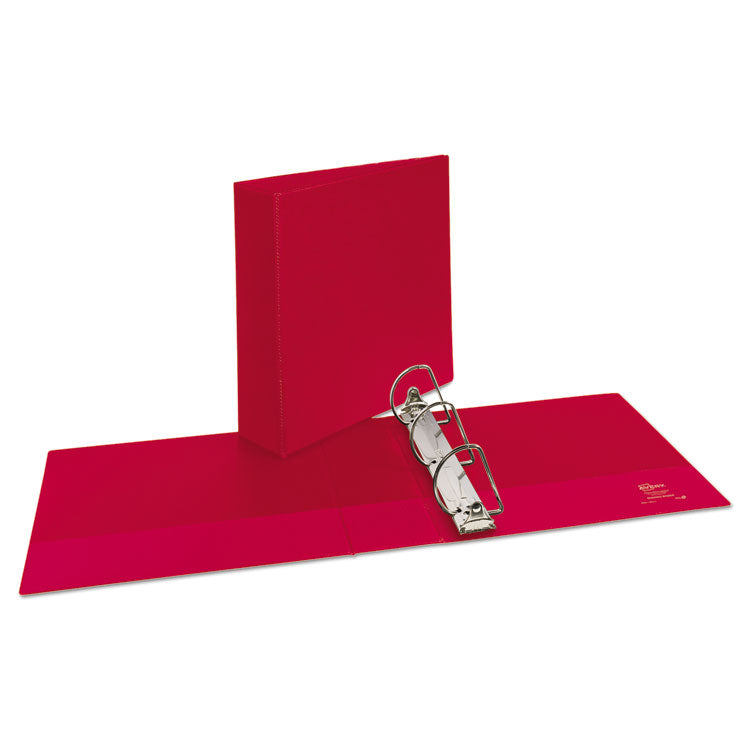 Durable Non-View Binder With Durahinge And Slant Rings, 3 Rings, 3" Capacity, 11 X 8.5, Red
