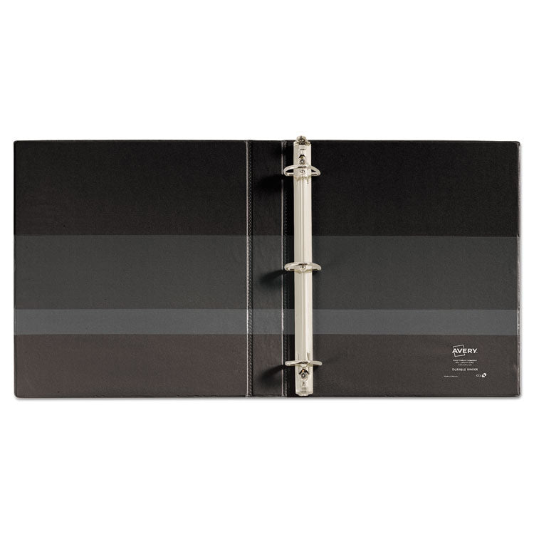 Durable Non-View Binder With Durahinge And Ezd Rings, 3 Rings, 1" Capacity, 11 X 8.5, Black, (8302)
