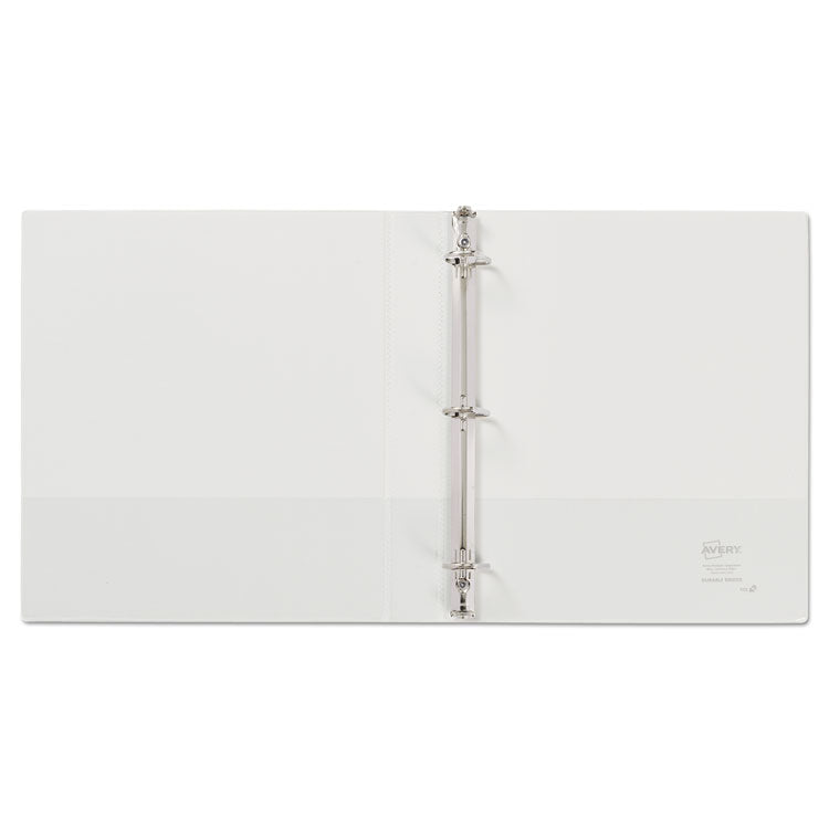 Durable View Binder With Durahinge And Slant Rings, 3 Rings, 1" Capacity, 11 X 8.5, White