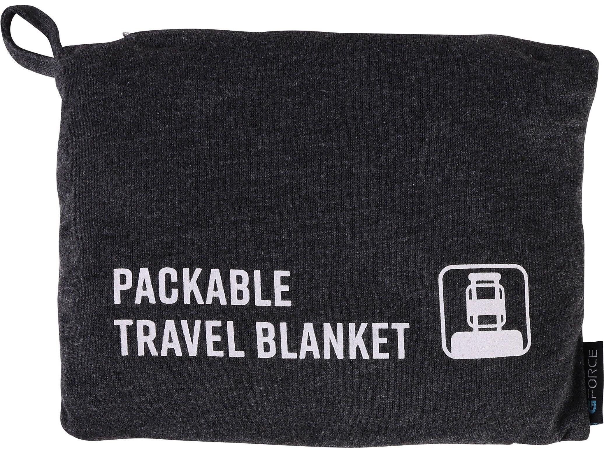 G Force Fabric Travel Blanket, 50" x 47", Gray (27119)