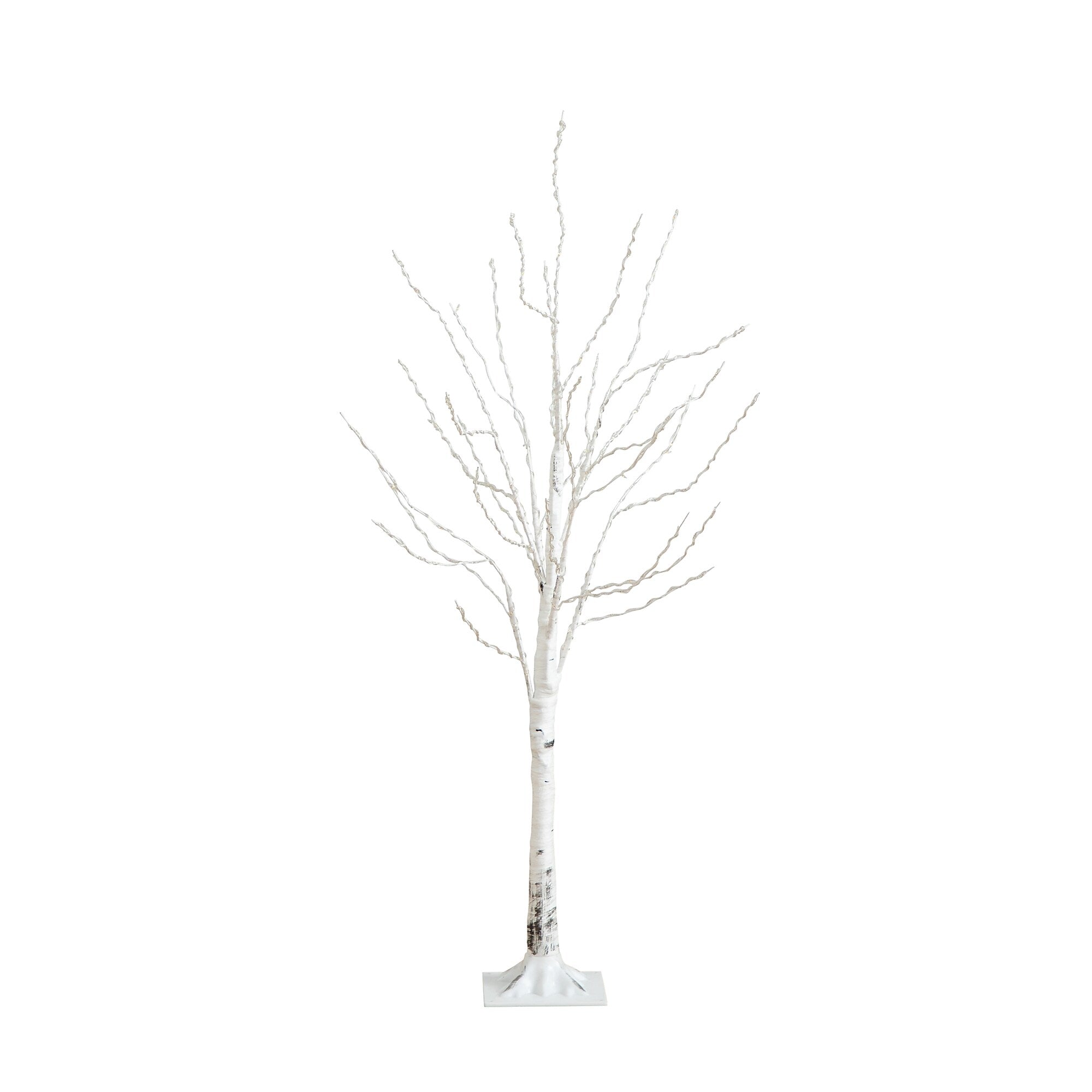 Nearly Natural 4-ft Pre-Lit Artificial White Birch Tree with 240 Color Changing LED Lights (T4920)