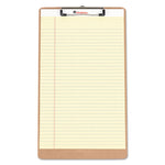 Hardboard Clipboard with Low-Profile Clip, 0.5" Clip Capacity, Holds 8.5 x 14 Sheets, Brown, 3/Pack